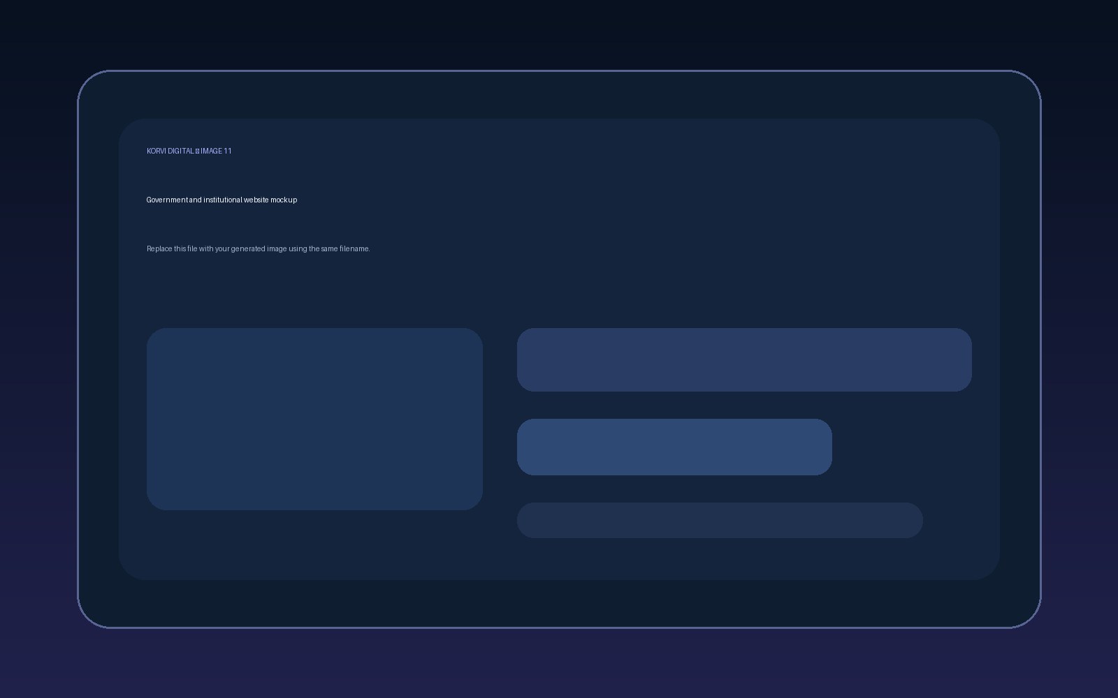 Government portal interface concept